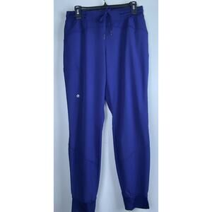 Two Womens Barco One Sz Medium 1 Jogger 1 Straight Leg Navy Blue Scrub Pants
